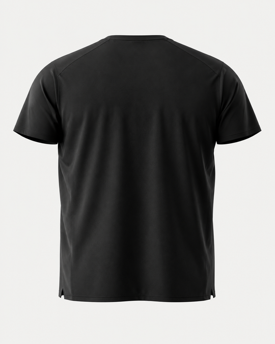 Black | Back | OXLY Founder's Shirt — design visualization
