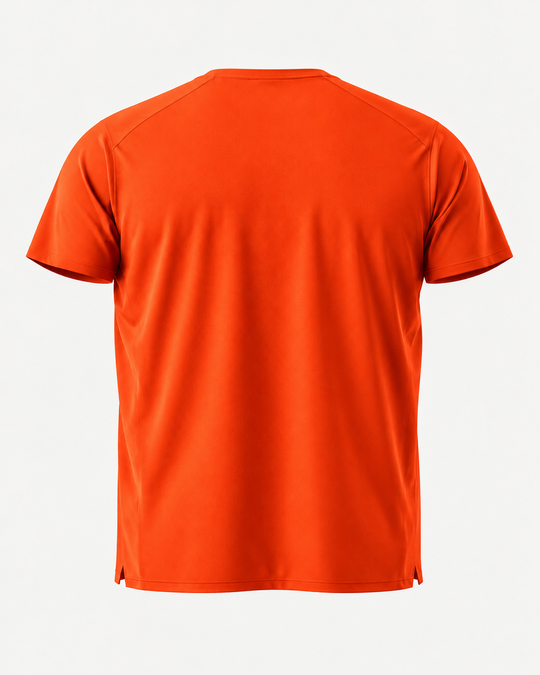 Explosive Orange | Back | OXLY Founder's Shirt — design visualization