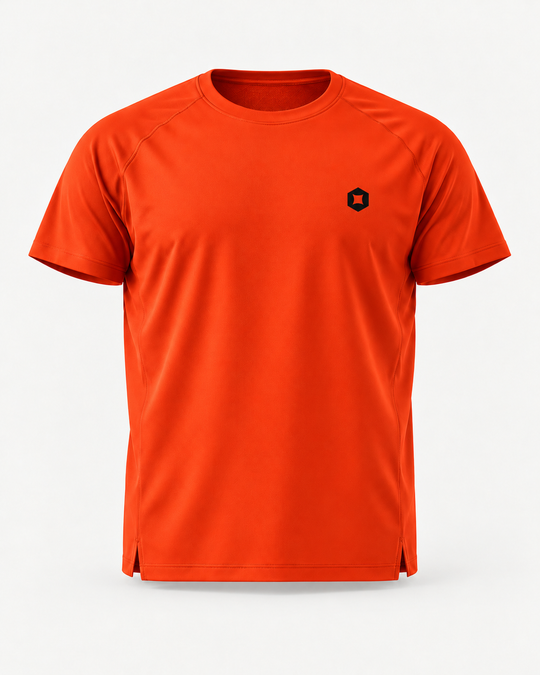 Explosive Orange | Front | OXLY Founder's Shirt — design visualization