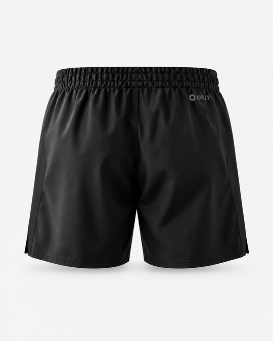 Black | Back | OXLY Founder's Short — design visualization