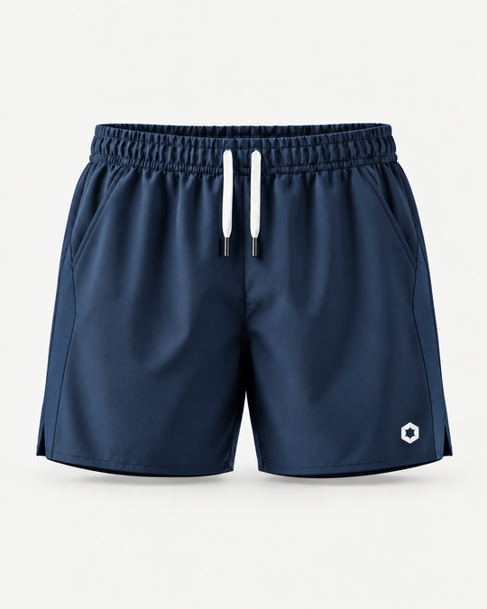 Navy | Front | OXLY Founder's Short — design visualization